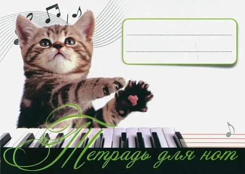 Тетрадь для нот. Котенок - музыкант. 36.6